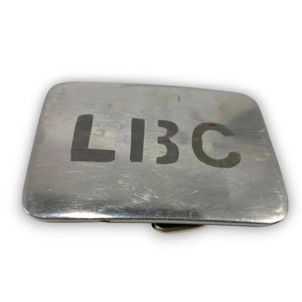 Vintage Belt Buckle LBC L 13‎ C Metal Silver Color Gift